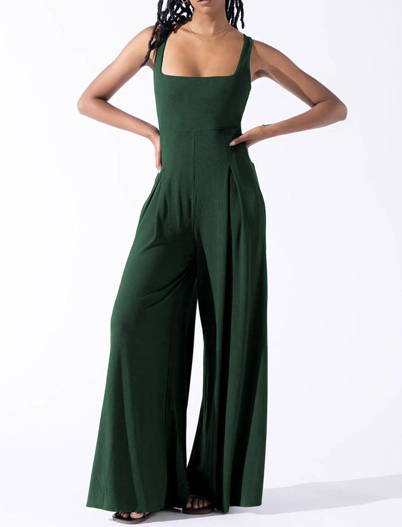 Sleeveless Wide-Leg Jumpsuit