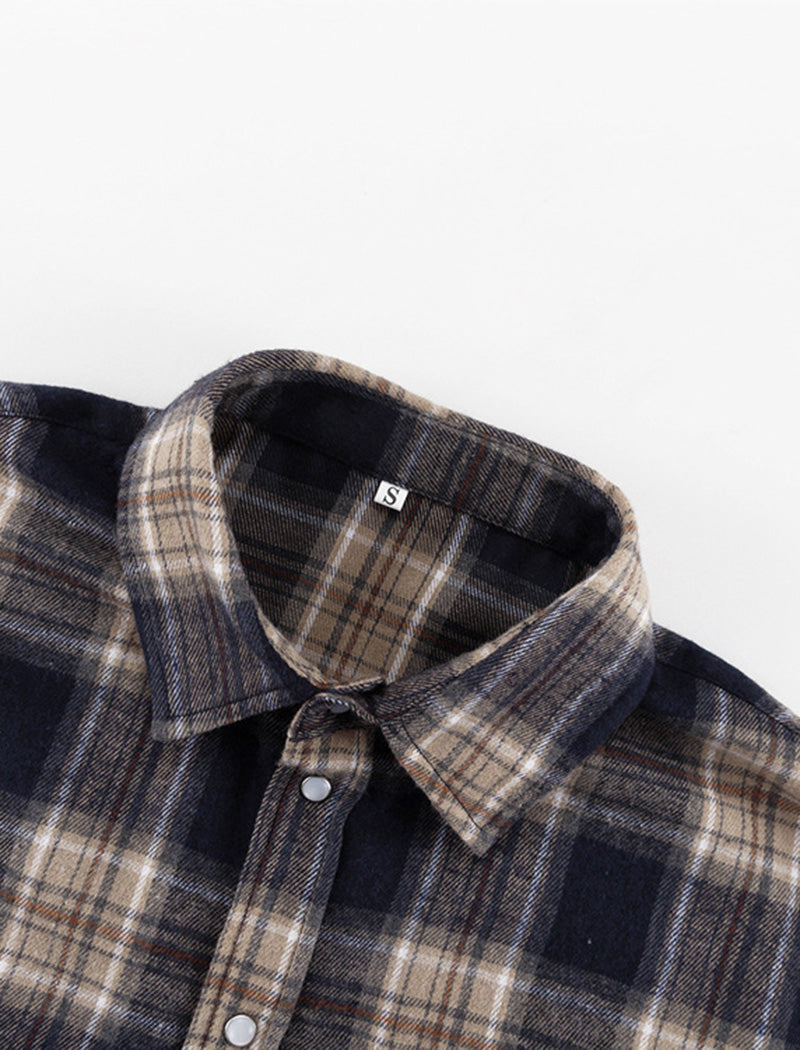 Plaid Button-Up Shirt