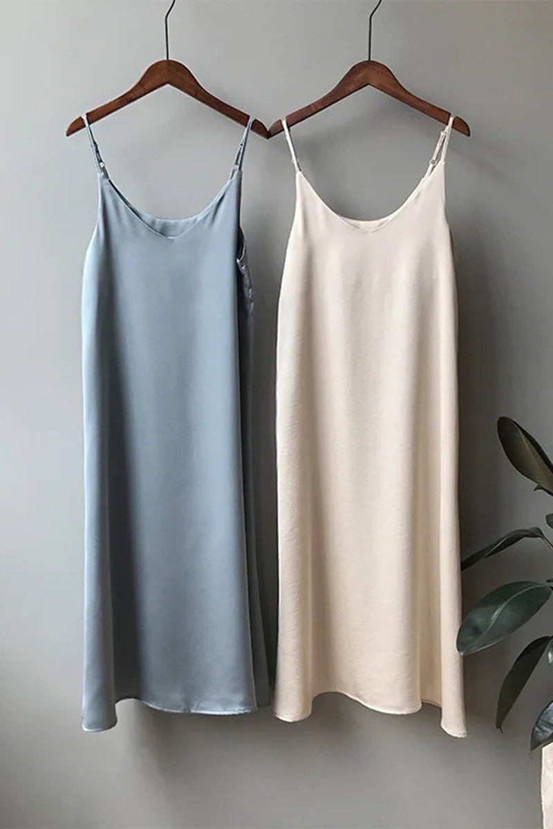 Satin Cami Midi Dress