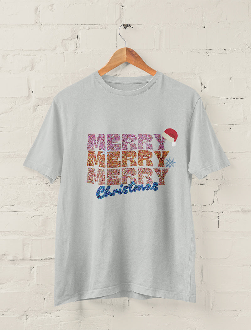 Merry Christmas Text Graphic Tee