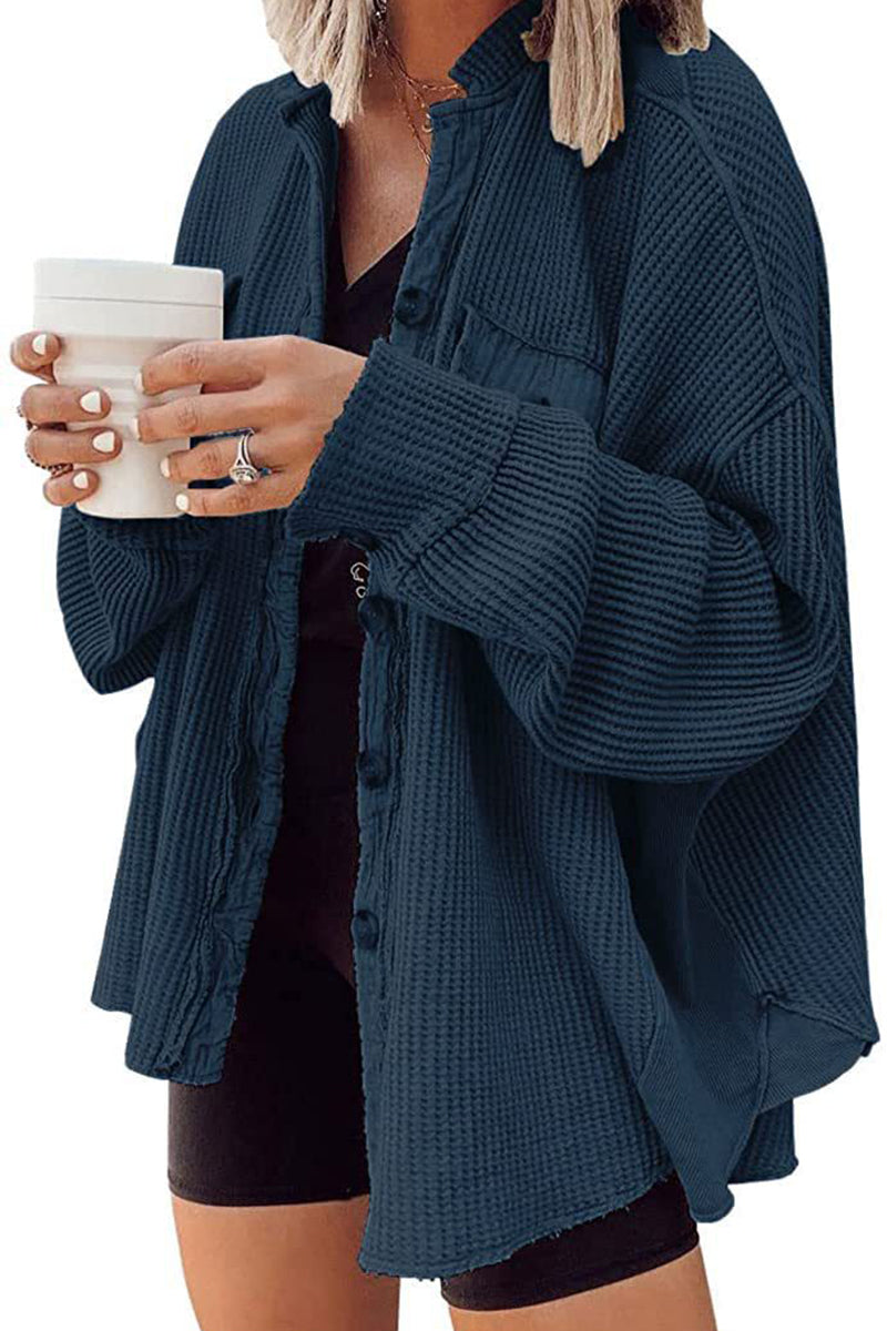 Button-Up Textured Shirt