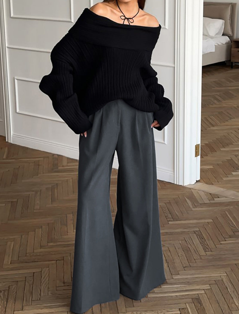 Wide-Leg High-Waist Pants