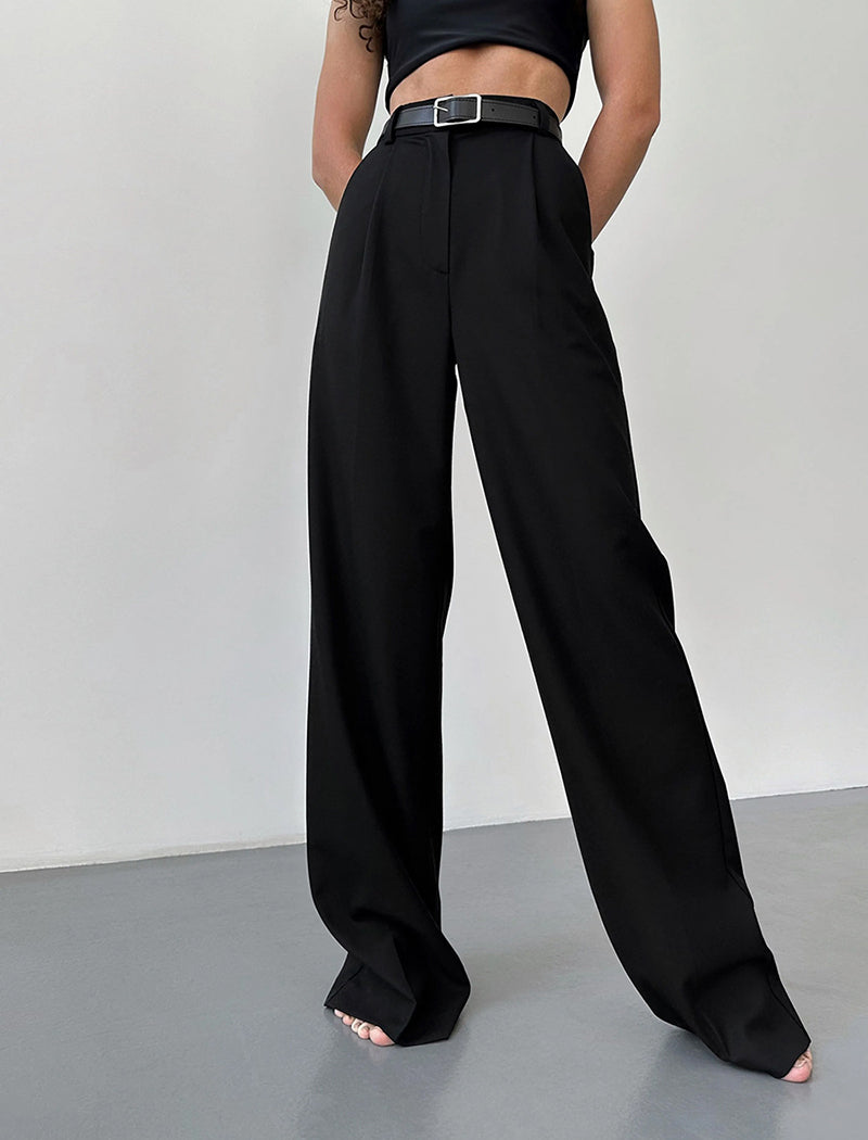 Straight-Leg Tailored Pants