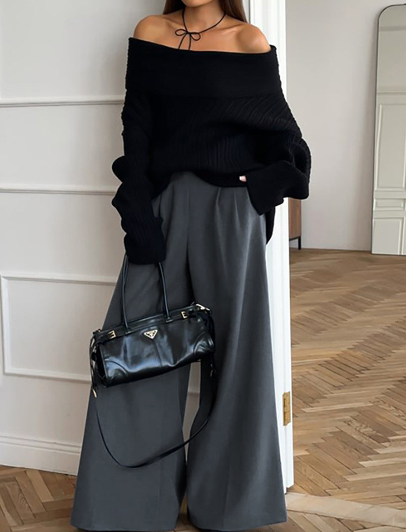 Wide-Leg High-Waist Pants