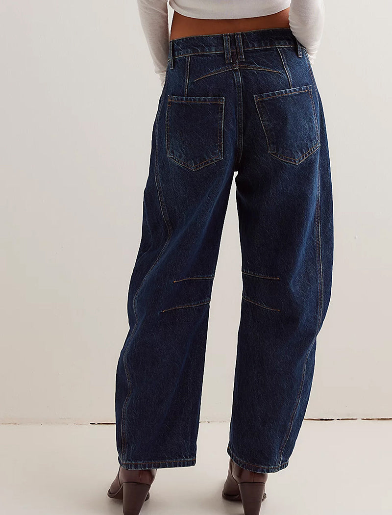 Wide-Leg Denim Pants