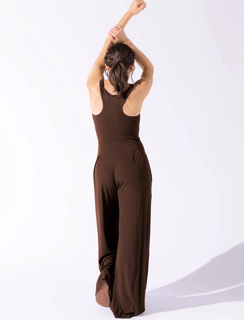 Sleeveless Wide-Leg Jumpsuit