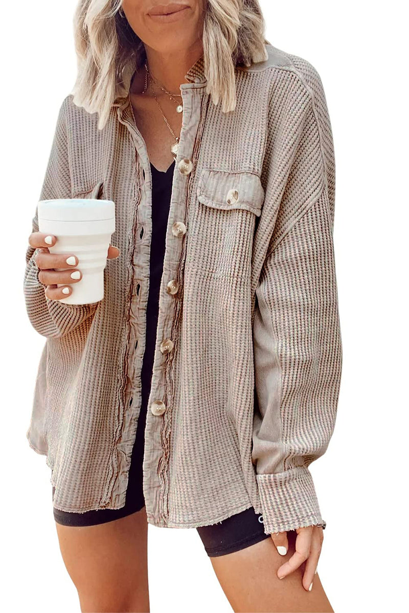 Button-Up Textured Shirt
