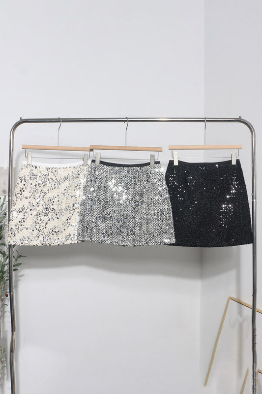 Sequined Mini Skirt