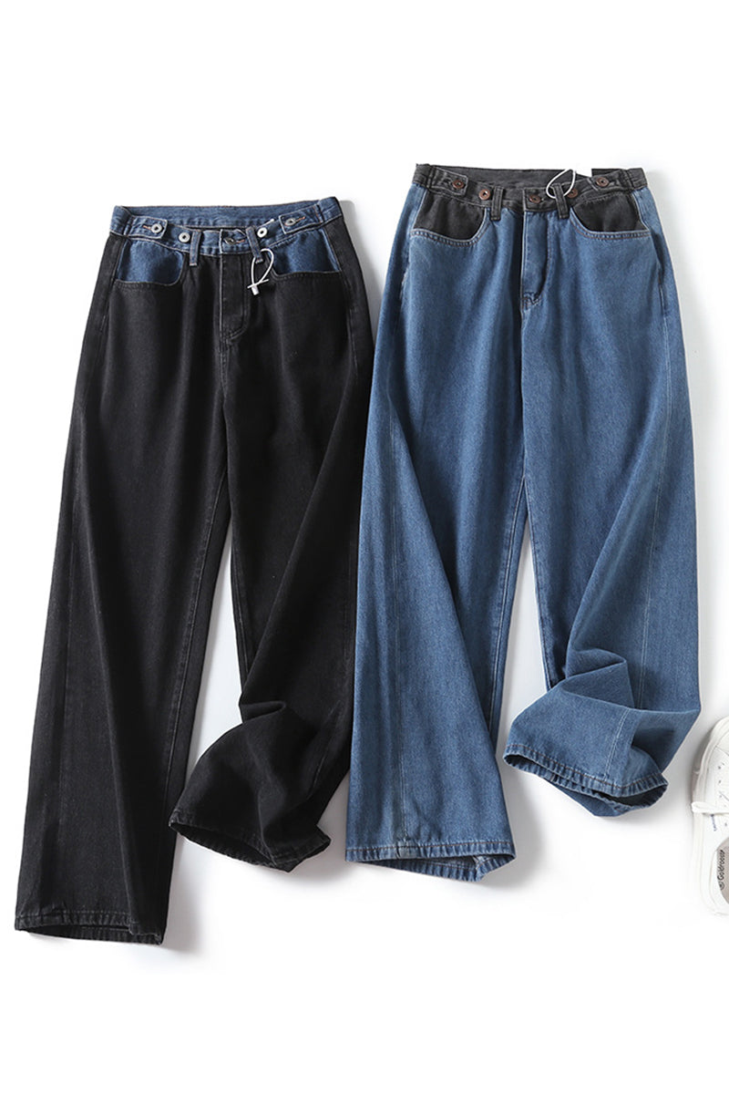 Dual-Tone Pocket Jeans