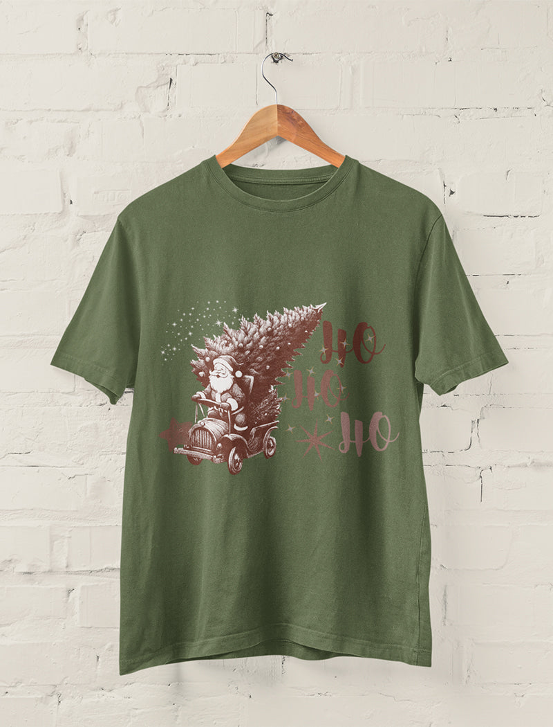 Santa Driving Christmas Truck Tee