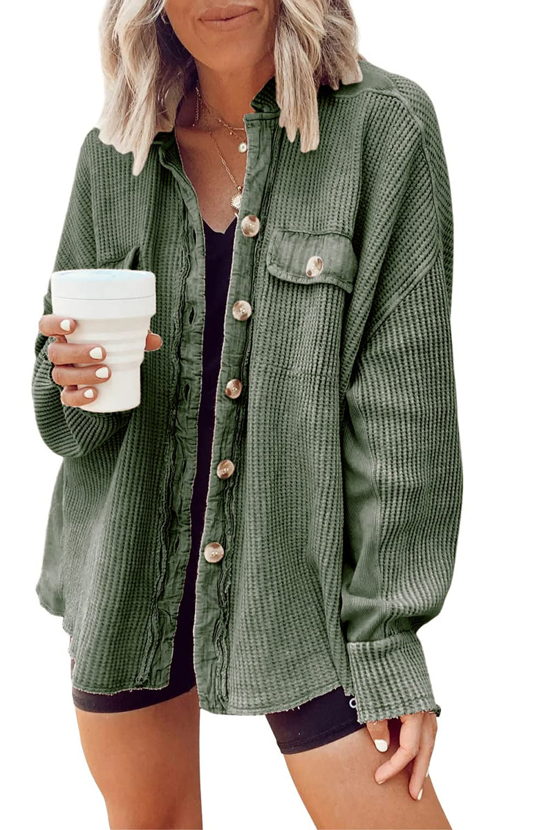 Button-Up Textured Shirt