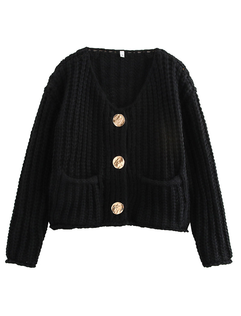 Button-Up Knit Cardigan