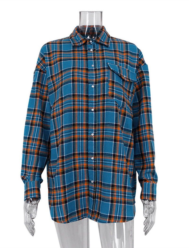 Plaid Button-Up Shirt