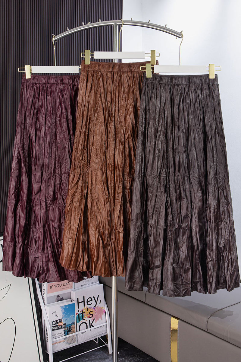 Pleated Midi Skirt