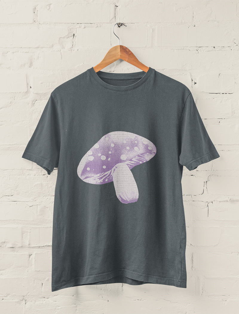 Graphic Tee with Mushroom Print