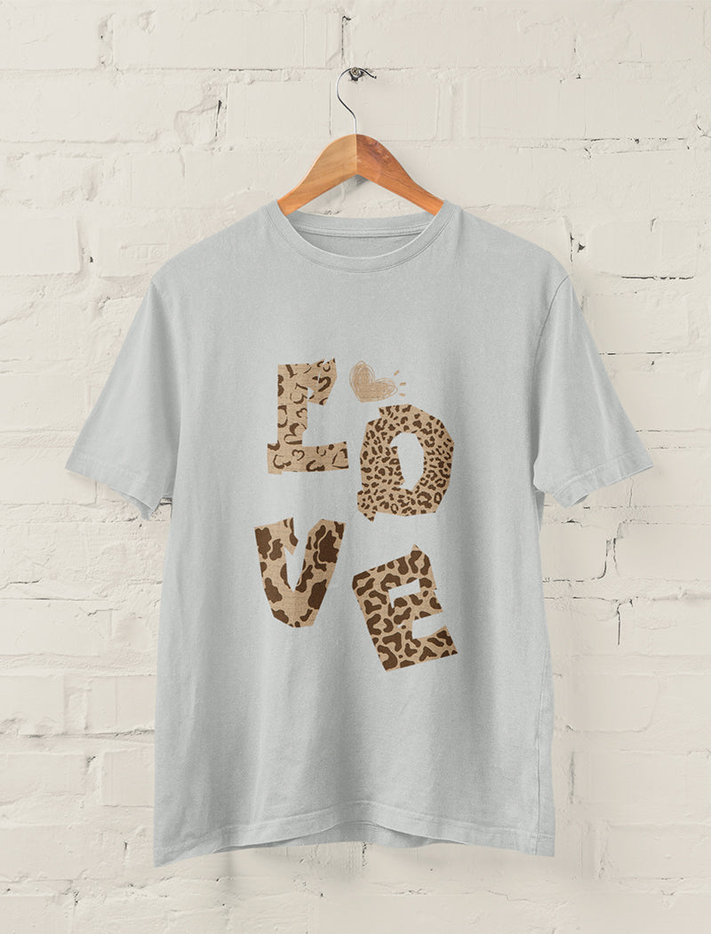 Leopard Print "LOVE" Graphic Tee