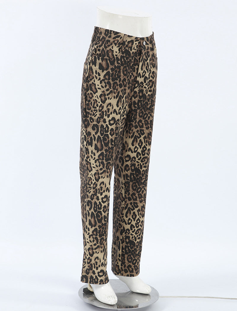 Leopard Print Pencil Pants