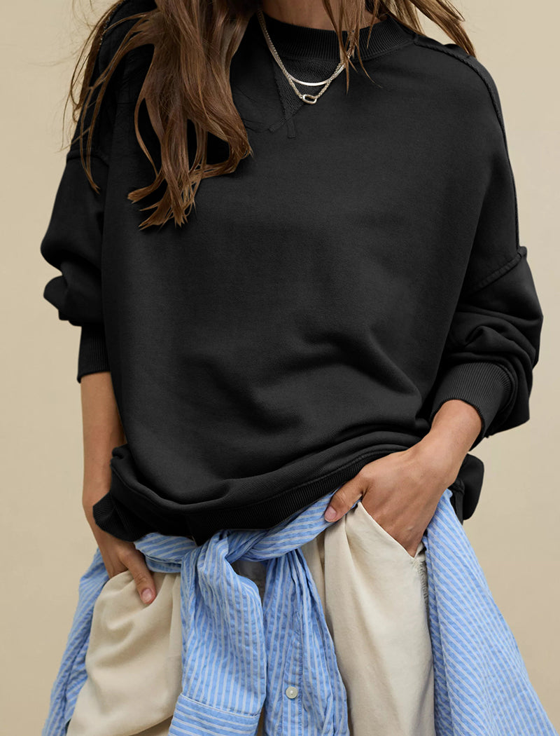 Casual Pullover Crewneck Top