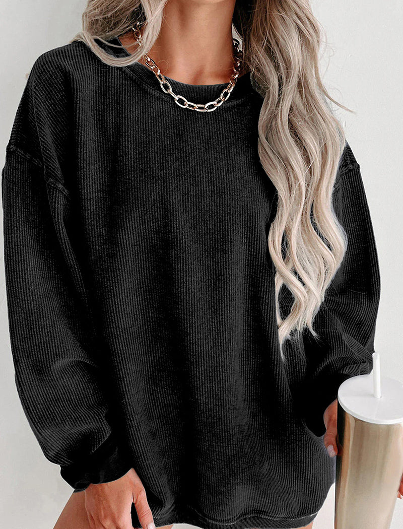 Casual Pullover Crewneck Top