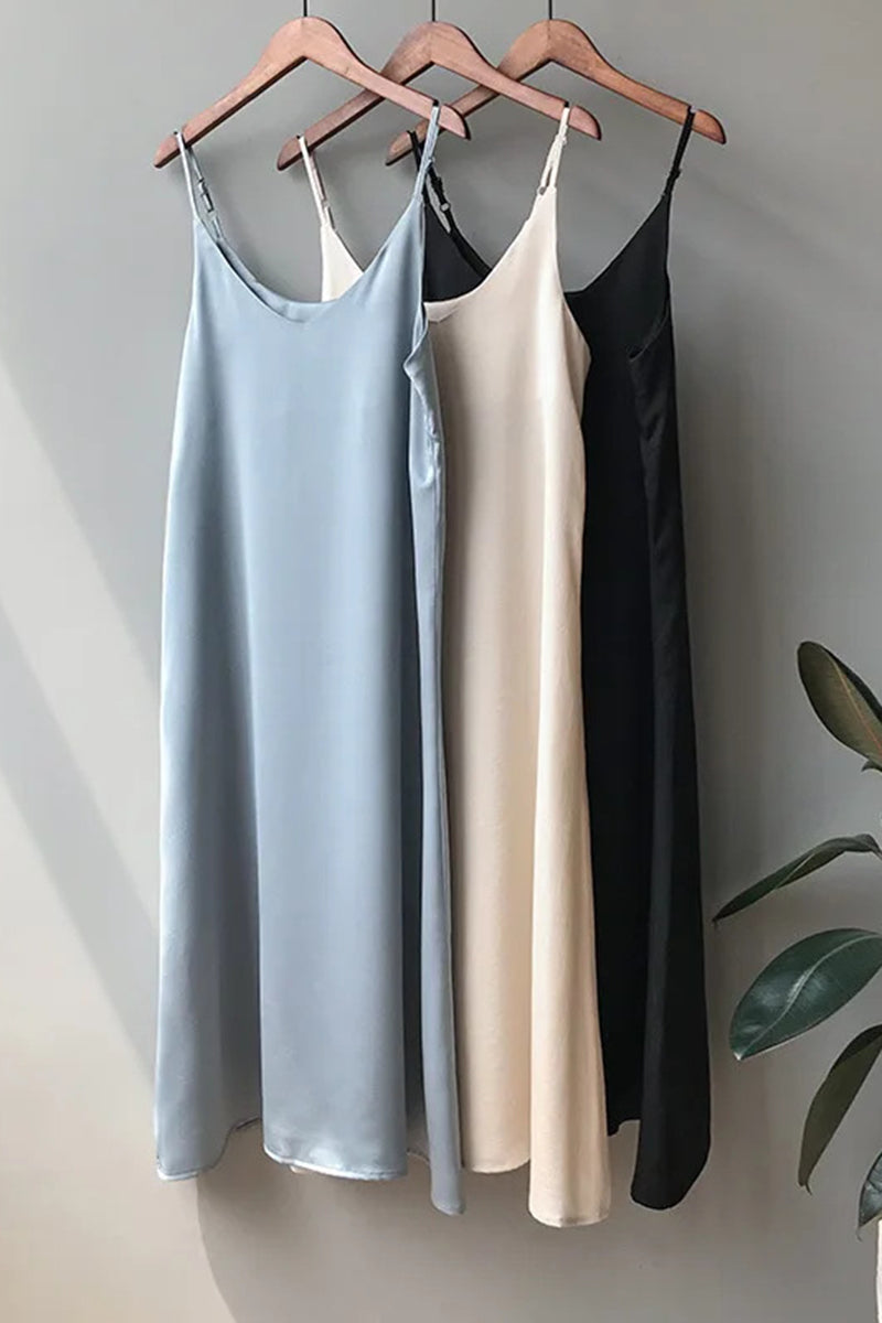 Satin Cami Midi Dress