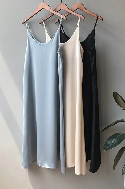 Satin Cami Midi Dress