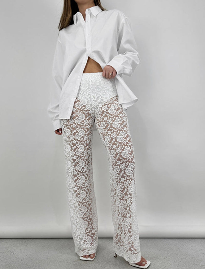 Lace Sheer Pants