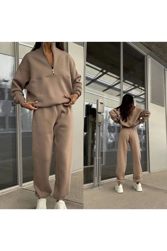 Half-Zip Pullover and Jogger Set