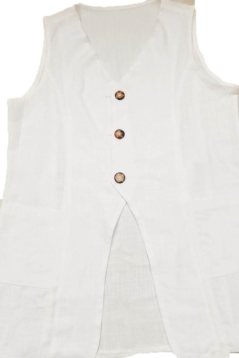 Button-Up Vest Top