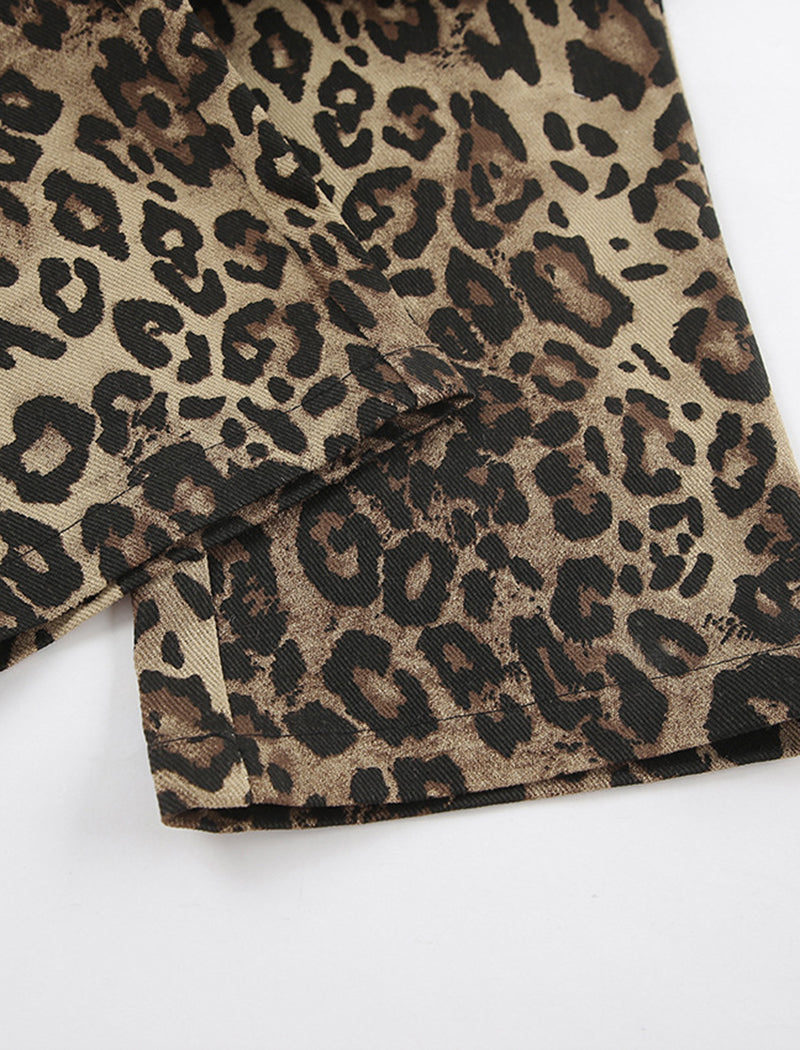 Leopard Print Pencil Pants