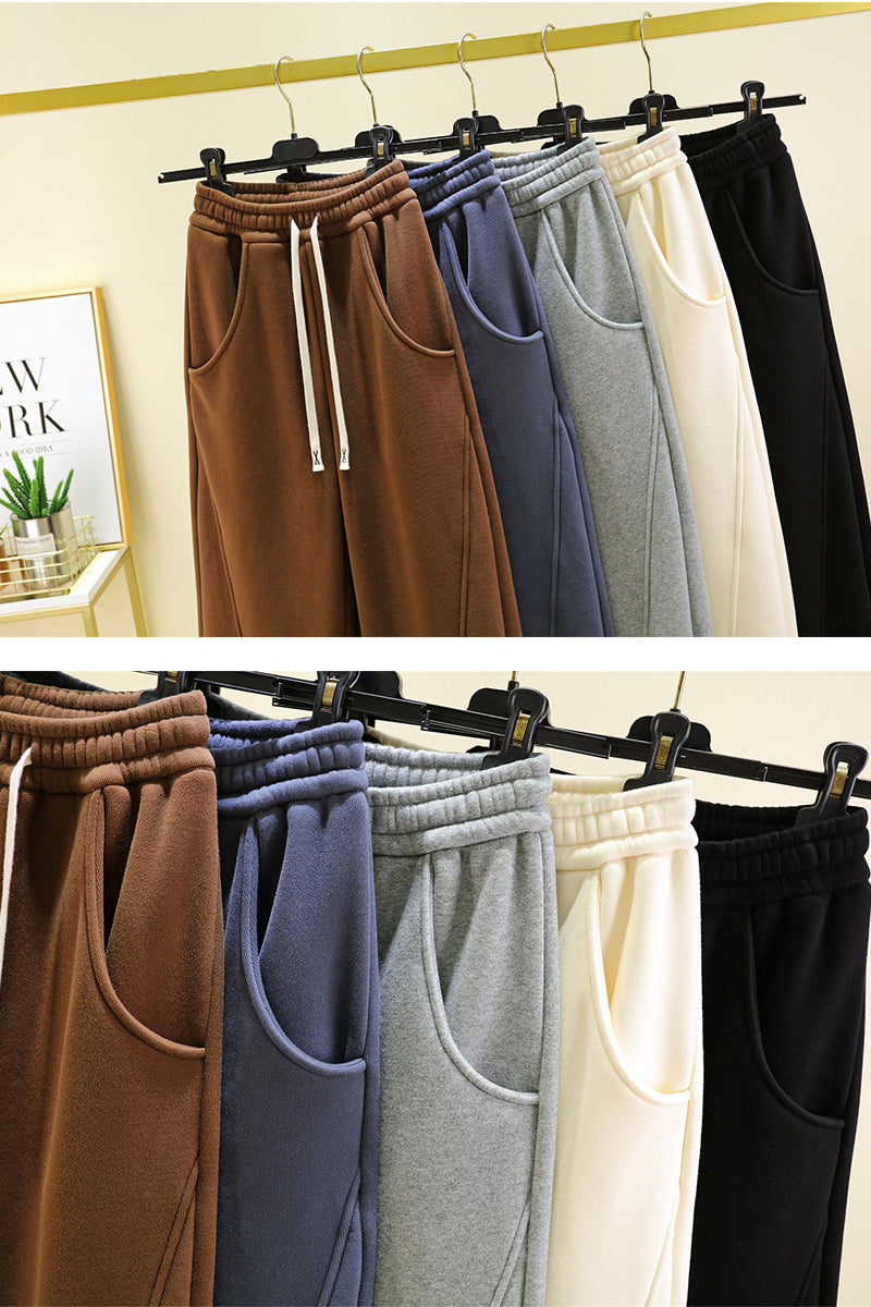 Relaxed Fit Wide-Leg Drawstring Pants