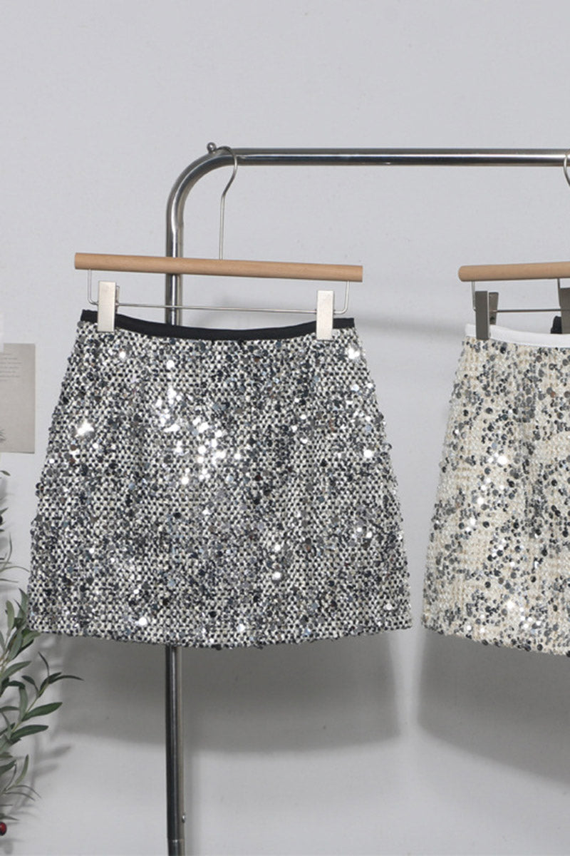 Sequined Mini Skirt