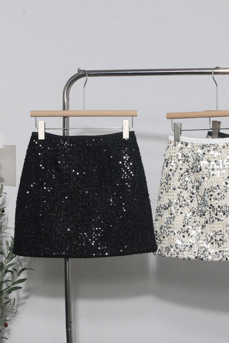 Sequined Mini Skirt