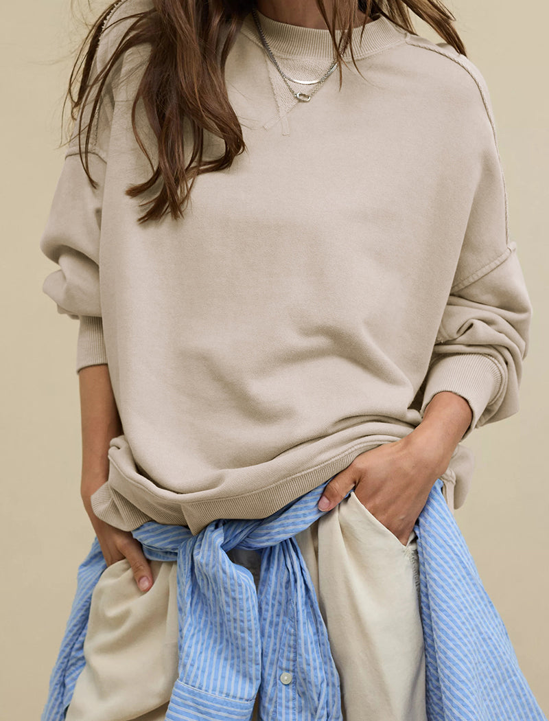 Casual Pullover Crewneck Top