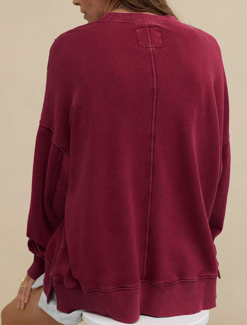 Casual Pullover Crewneck Top