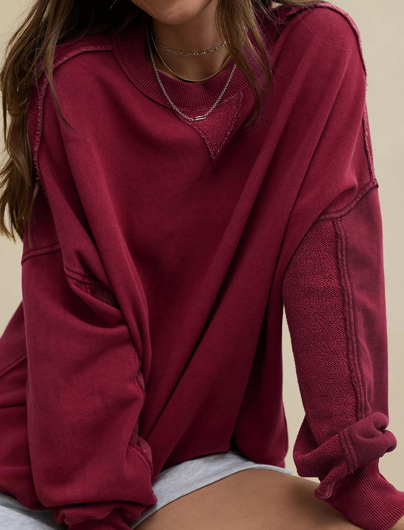 Casual Pullover Crewneck Top