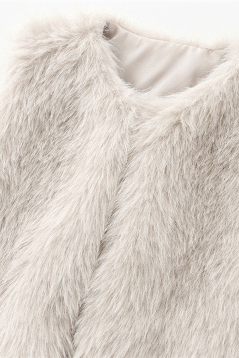 Sleeveless Furry Vest