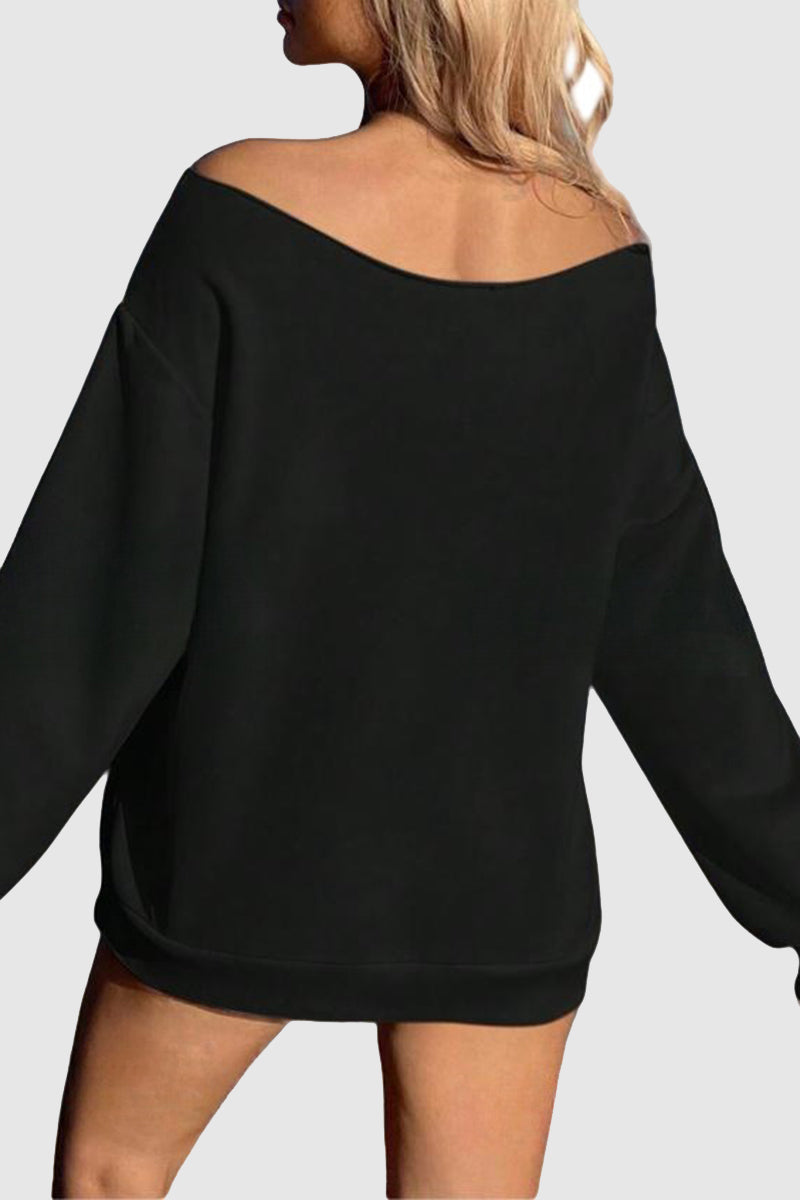 New York Oversized Off-Shoulder Top