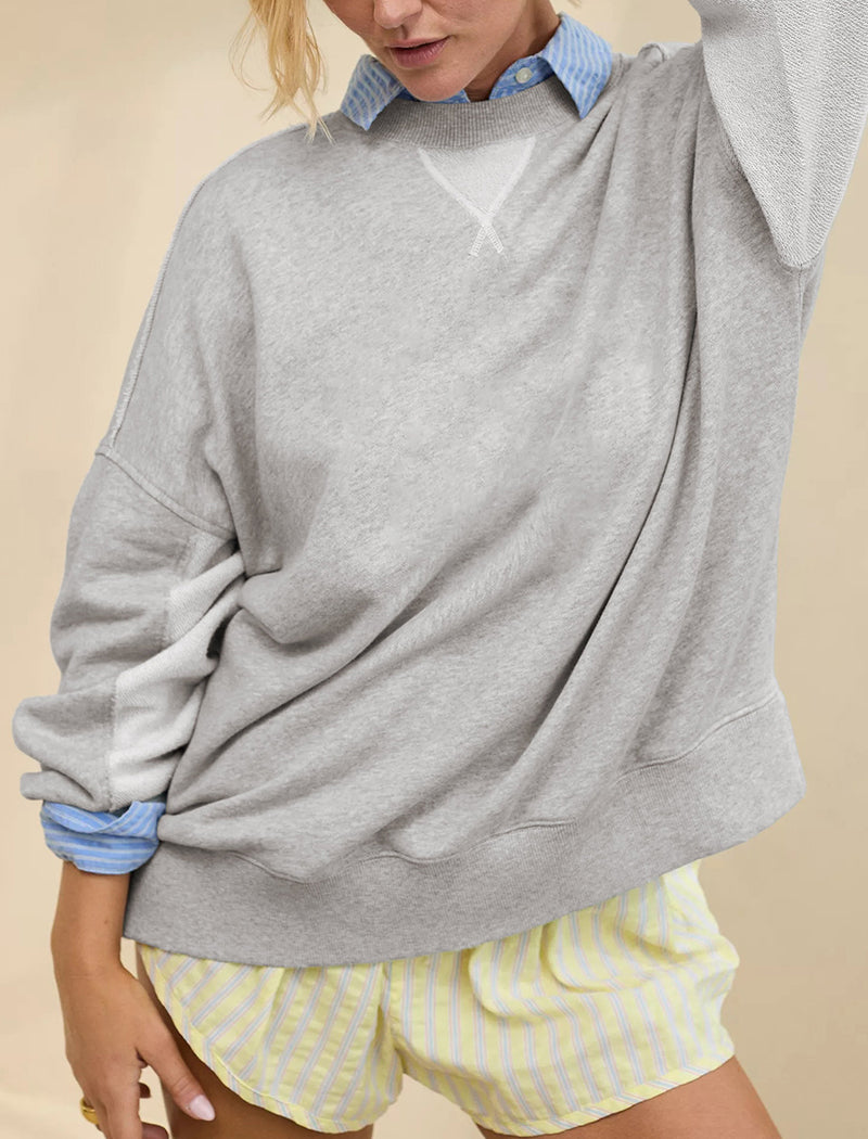 Casual Pullover Crewneck Top