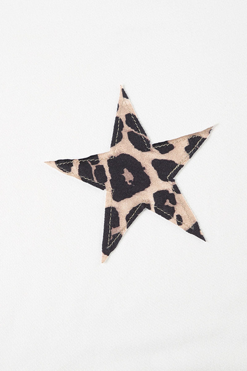 Star Print Raglan Sleeve Top