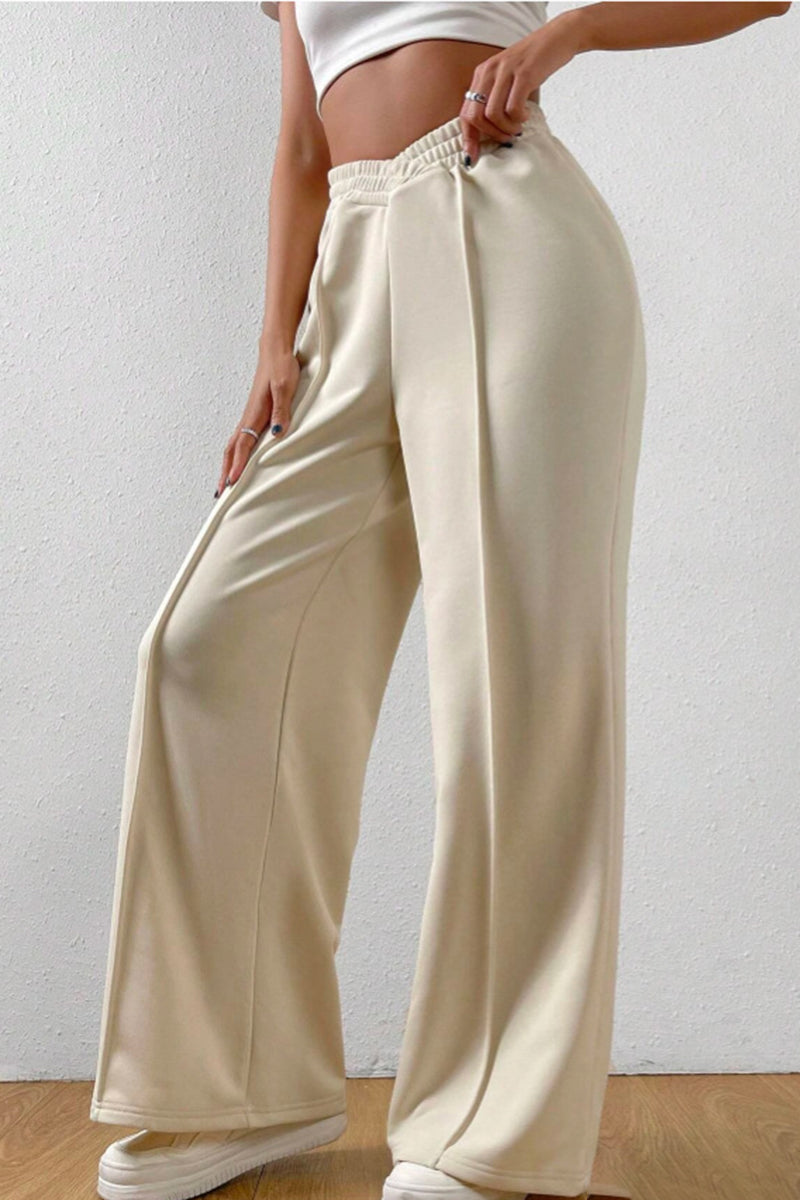 High-Waisted Wide-Leg Lounge Pants