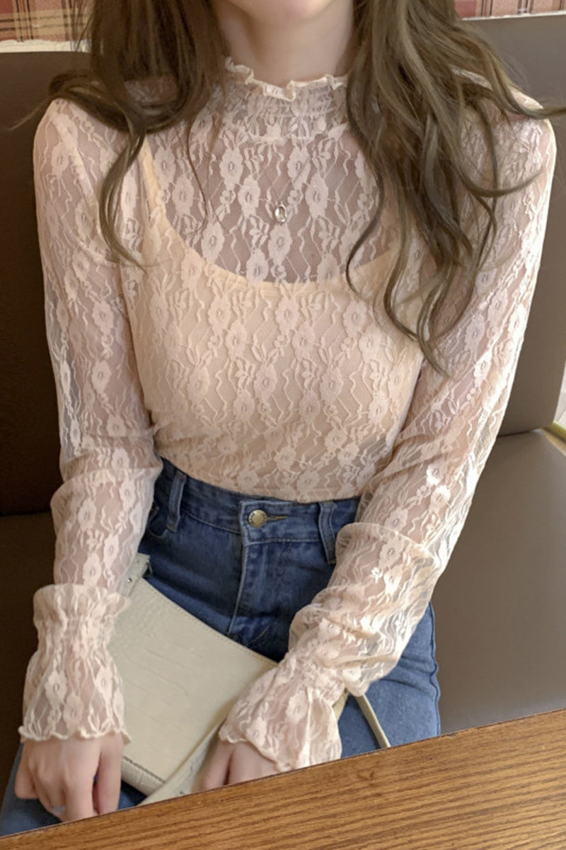 Lace Long-Sleeve Top