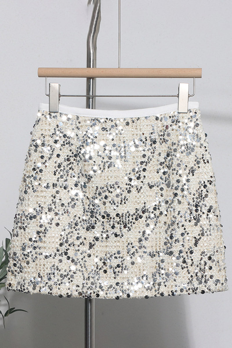 Sequined Mini Skirt