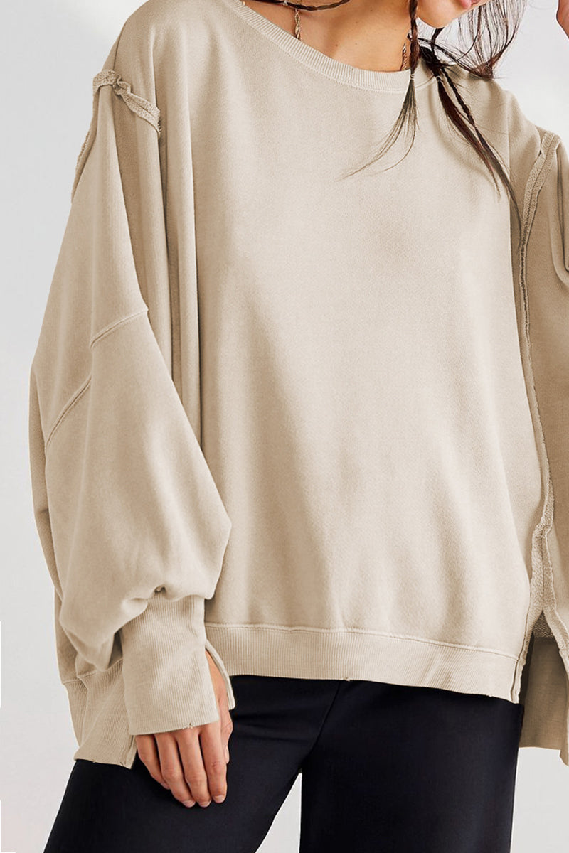 Dropped Shoulder Loose Fit Pullover