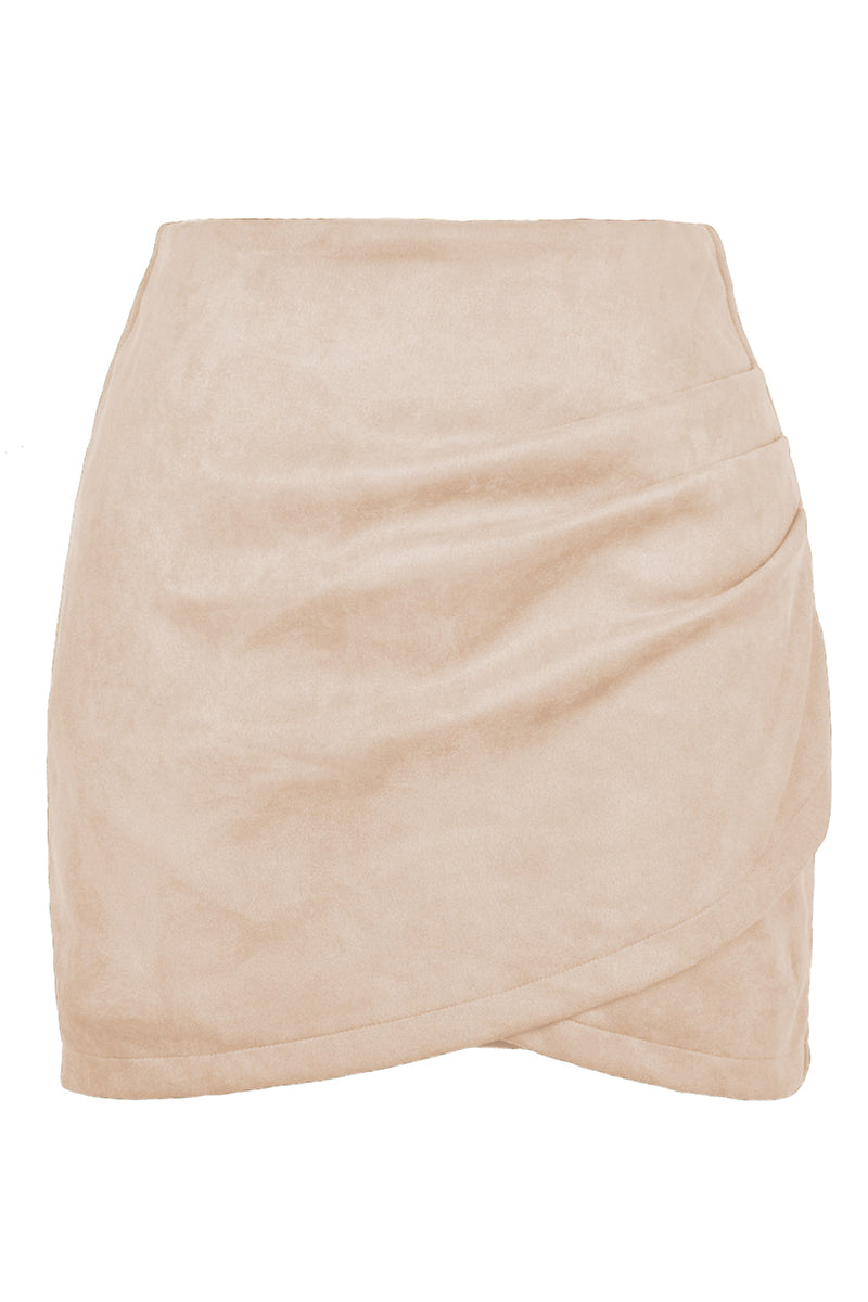 Asymmetric Wrap Mini Skirt