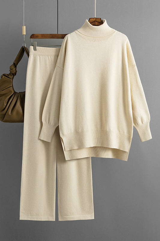 Relaxed Knit Top and Pants Set