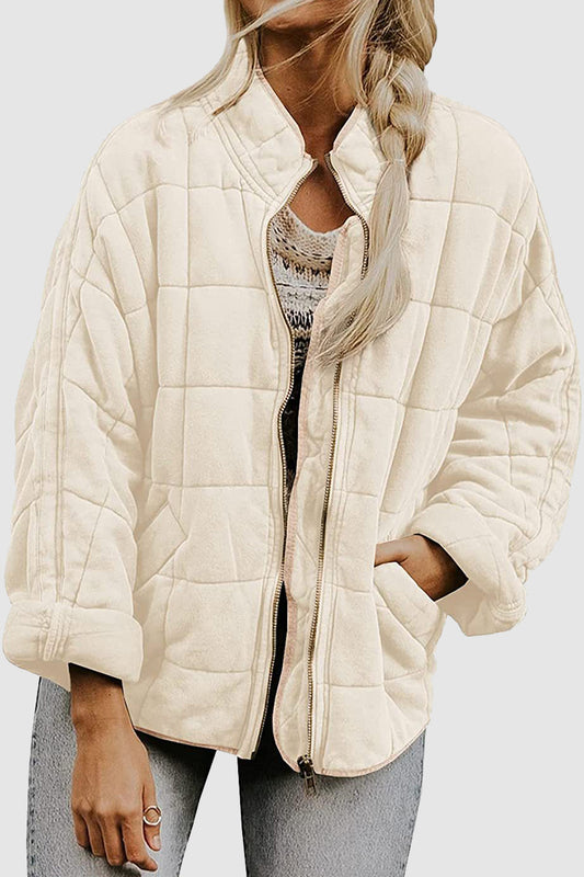 Quilted Zip-Up Jacket