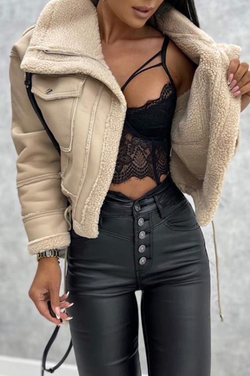 Faux Shearling-Lined Jacket