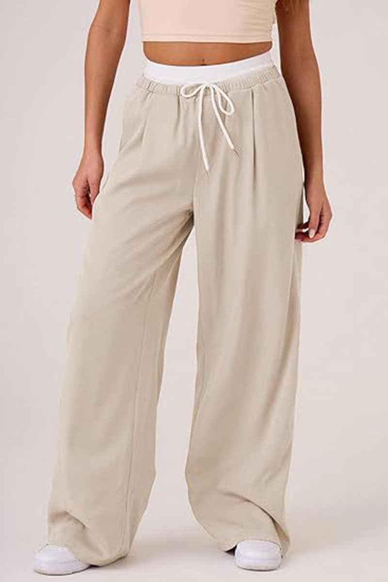 Casual Wide-Leg Drawstring Lounge Pants