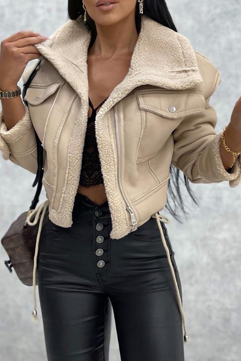 Faux Shearling-Lined Jacket