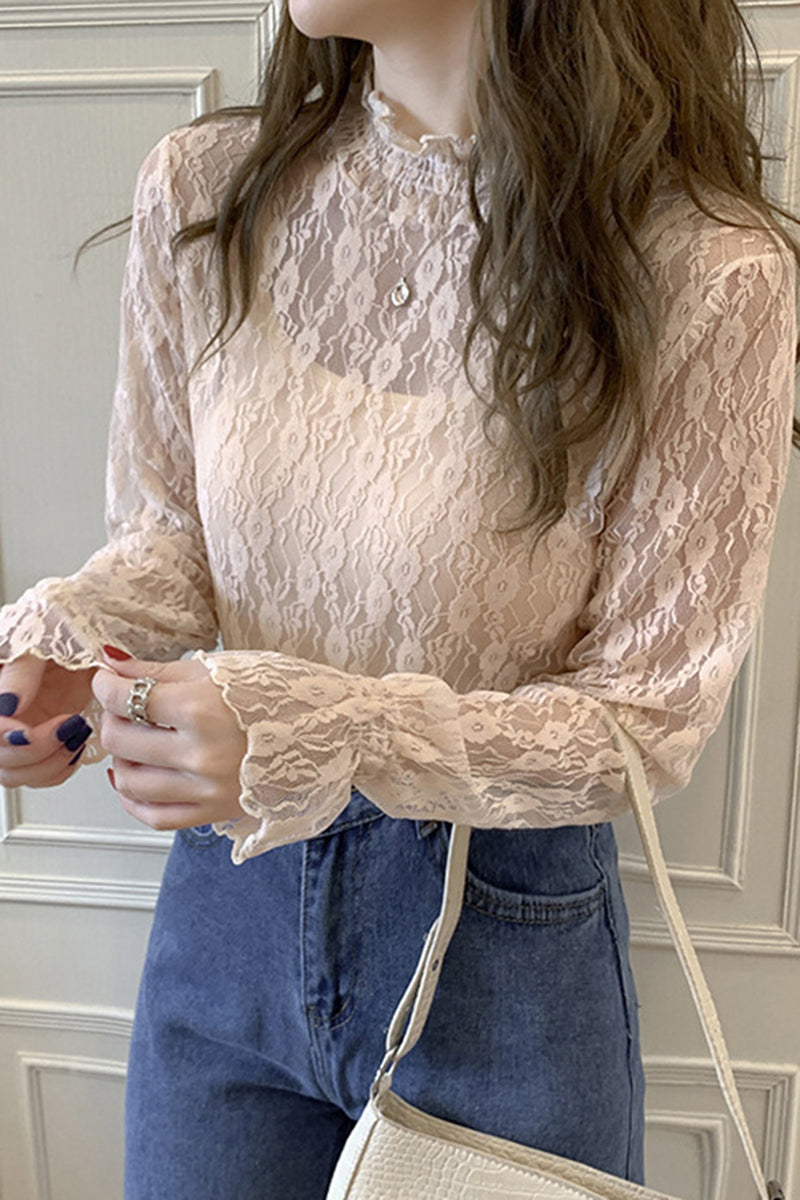 Lace Long-Sleeve Top